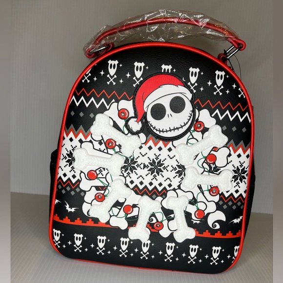 Disney Jack Skellington Christmas Sweater Mini Backpack - Picture 1 of 8